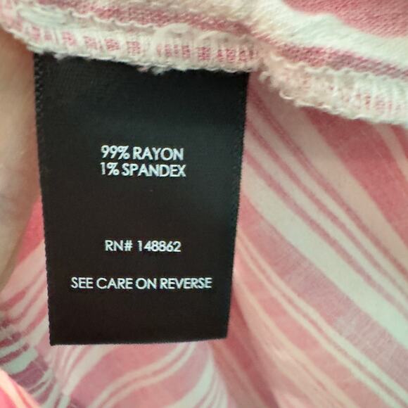 Torrid Striped Rayon Slub Drop Shoulder Button Up Top Shirt Womens Size 4X - Picture 5 of 7